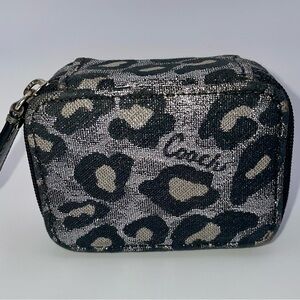 Coach Triple Pill Case in RARE Gray Ocelot